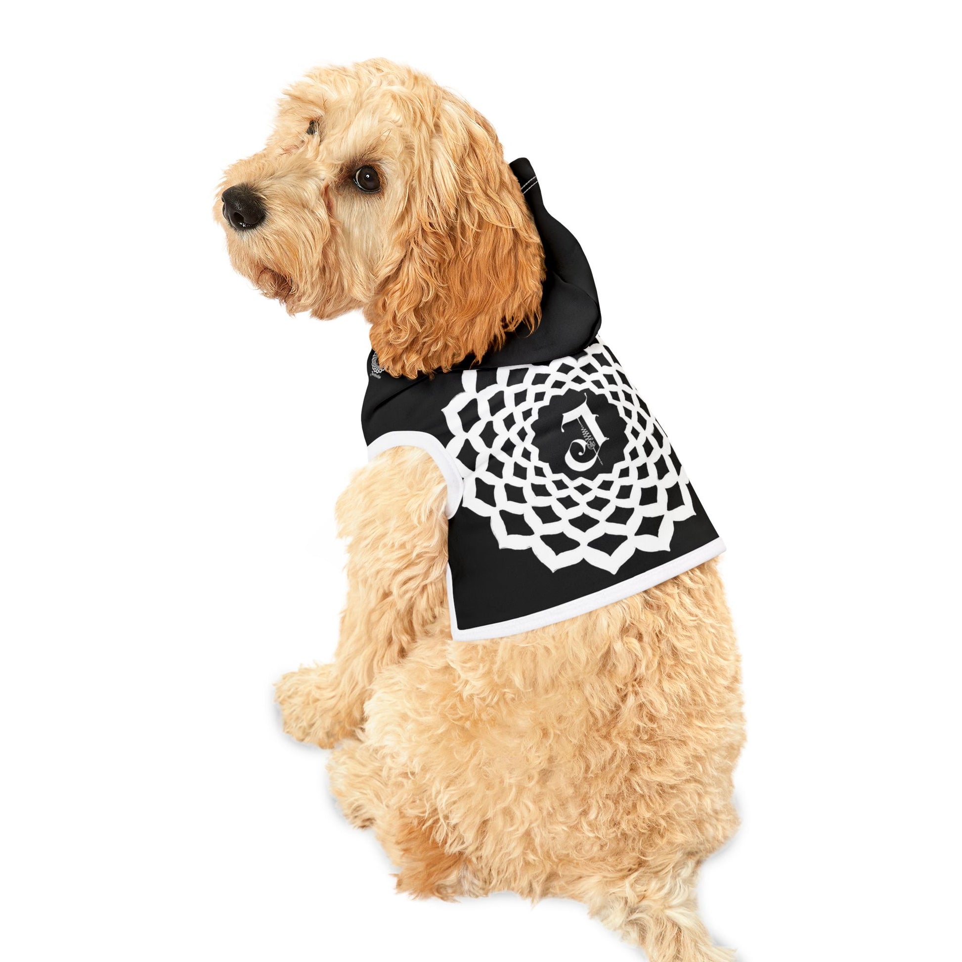 Black Jordinho Mandala dog and cat pet Hoodie -