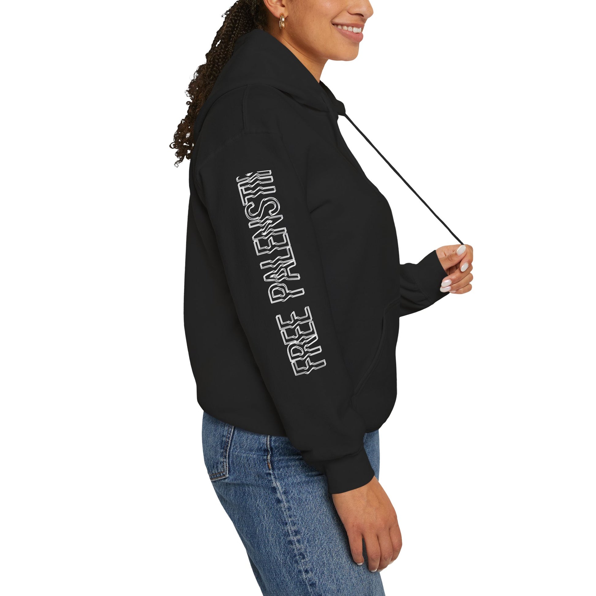 Free Palestine Graphic Hoodie, Unisex Sweatshirt, Protest Wear, Casual Style, Statement Piece, Gift for Activists