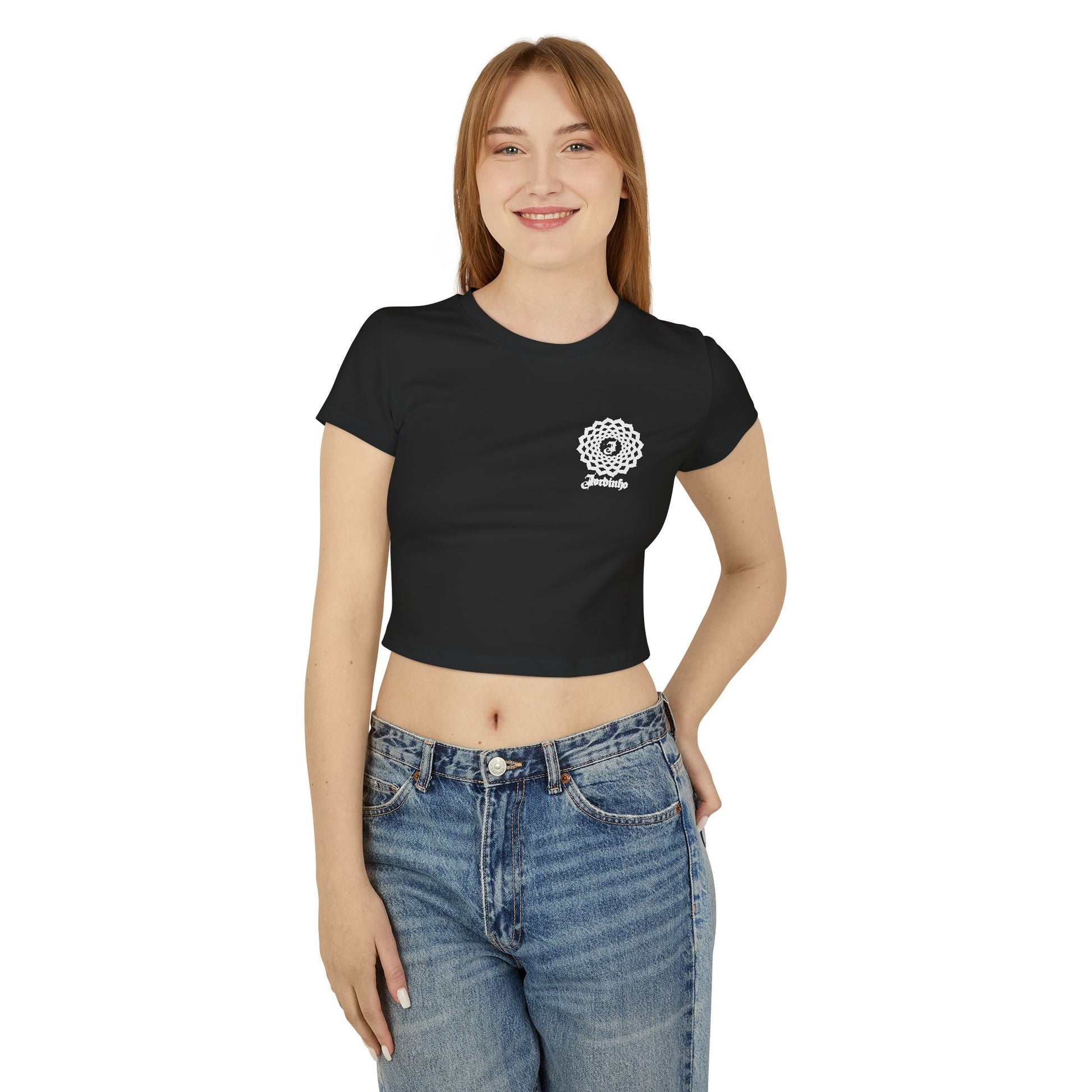 Artistic Women's Baby Tee with Graphic Design - Unique Crop Top for Casual Chic Style