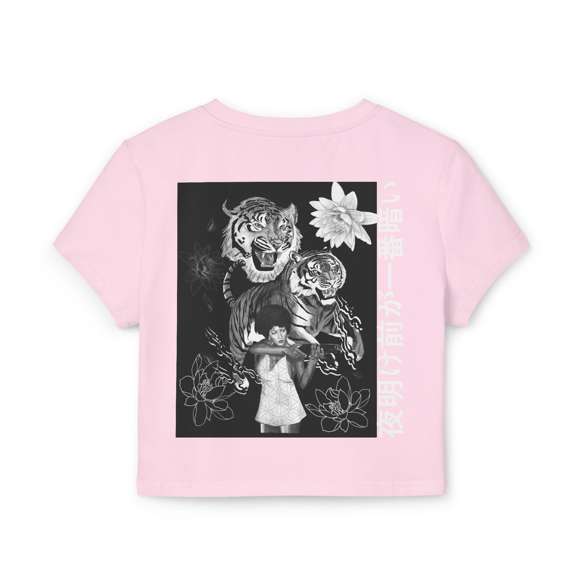 Artistic Women's Baby Tee with Graphic Design - Unique Crop Top for Casual Chic Style