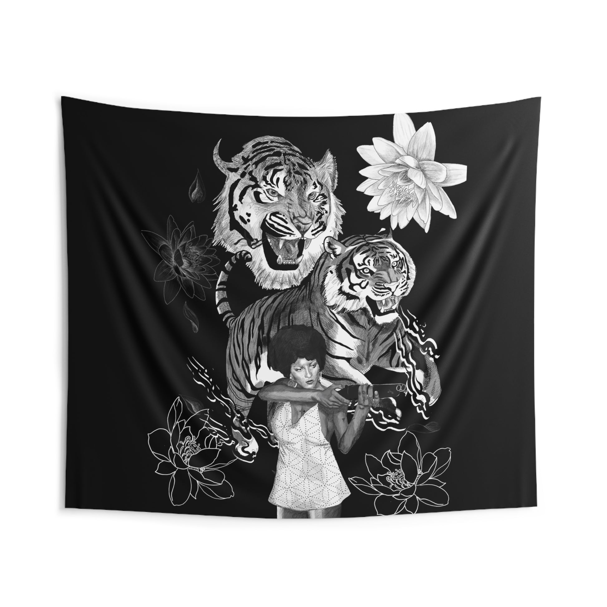 MuthaNature-Tiger Genesis by Jordinho Wall Tapestry