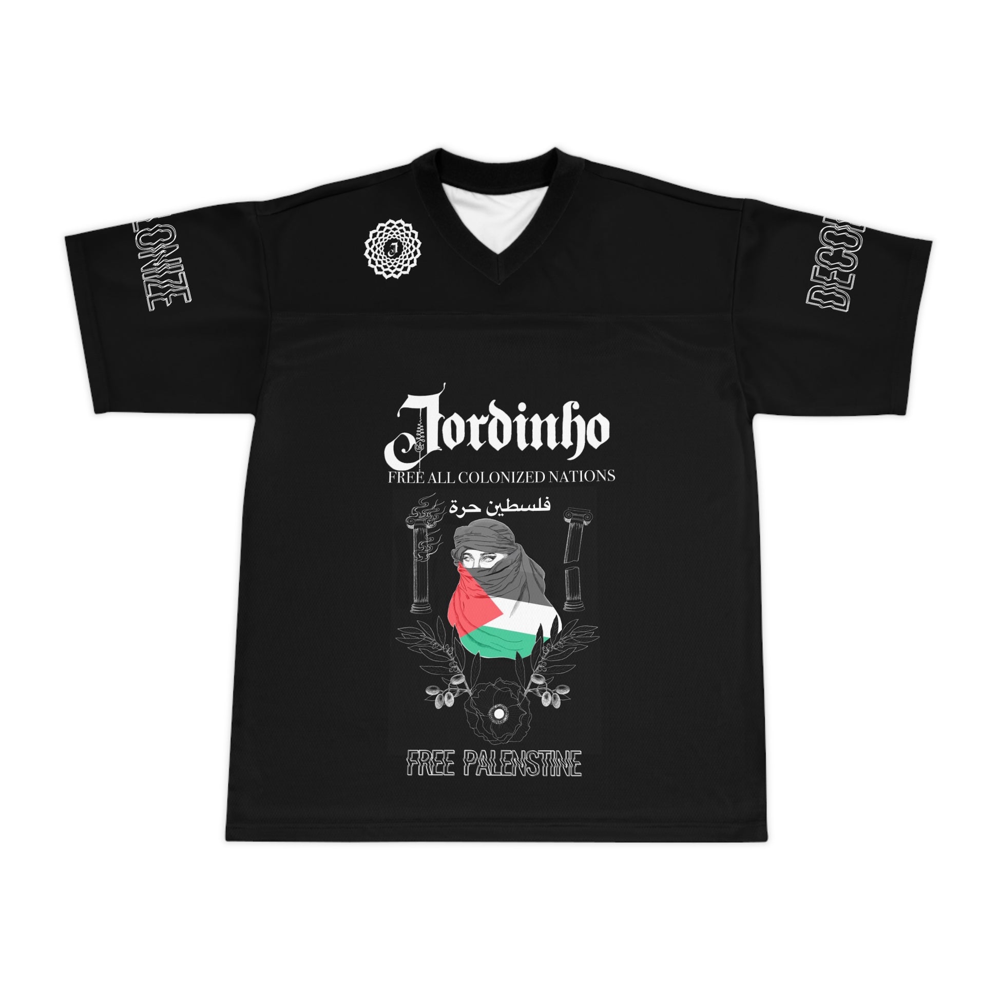 Unisex Football Jersey - Free Palestine AOP, Stylish Sportswear, Perfect for Activism, Unique Gift for Fans, Streetwear Essentials