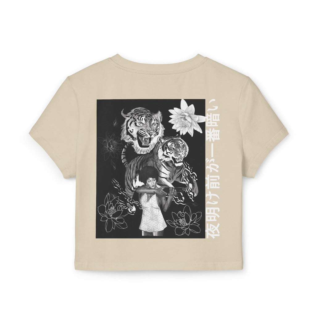 Artistic Women's Baby Tee with Graphic Design - Unique Crop Top for Casual Chic Style