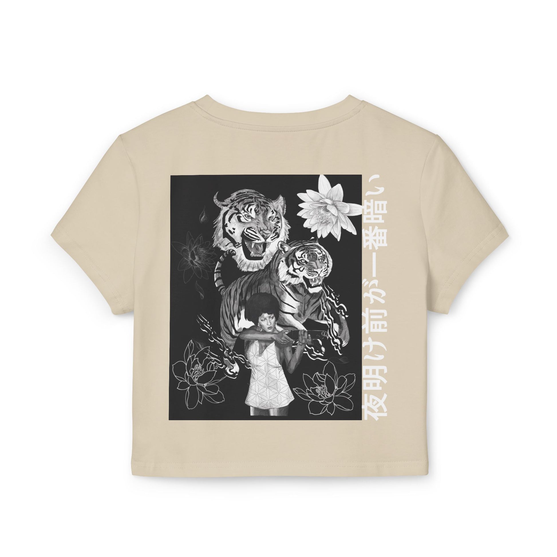Artistic Women's Baby Tee with Graphic Design - Unique Crop Top for Casual Chic Style