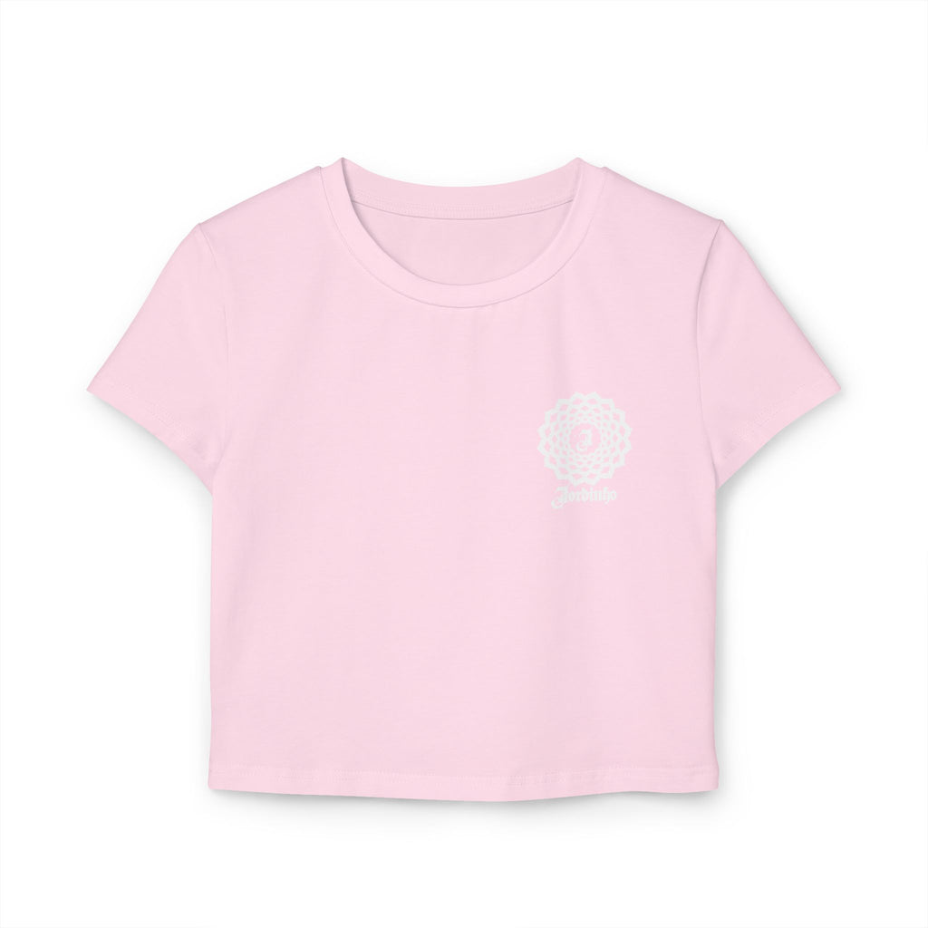 Artistic Women's Baby Tee with Graphic Design - Unique Crop Top for Casual Chic Style