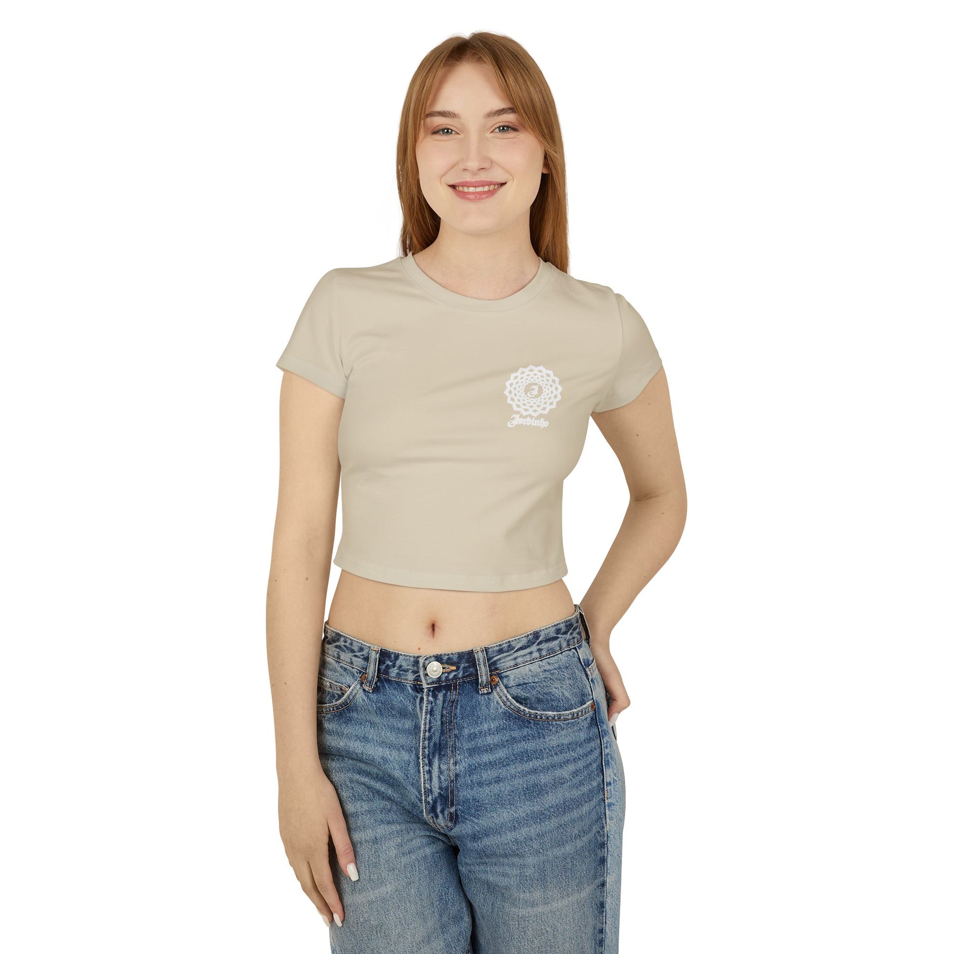 Artistic Women's Baby Tee with Graphic Design - Unique Crop Top for Casual Chic Style